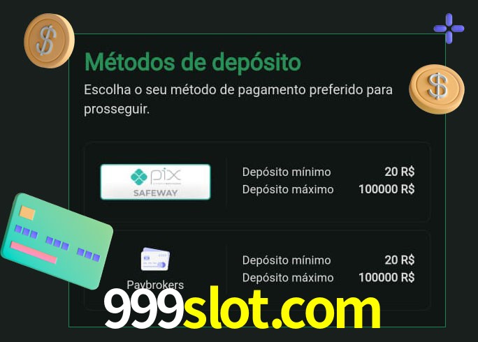 O cassino 999slot.com oferece uma grande variedade de métodos de pagamento